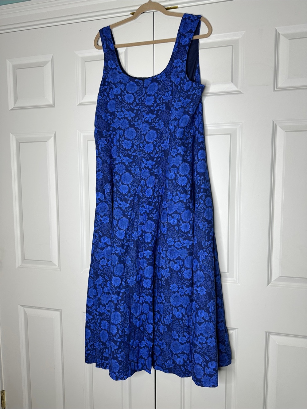 Hyacinth House Cobalt Blue Dahlia Floral Catie Dress SzXL New - Picture 9 of 10